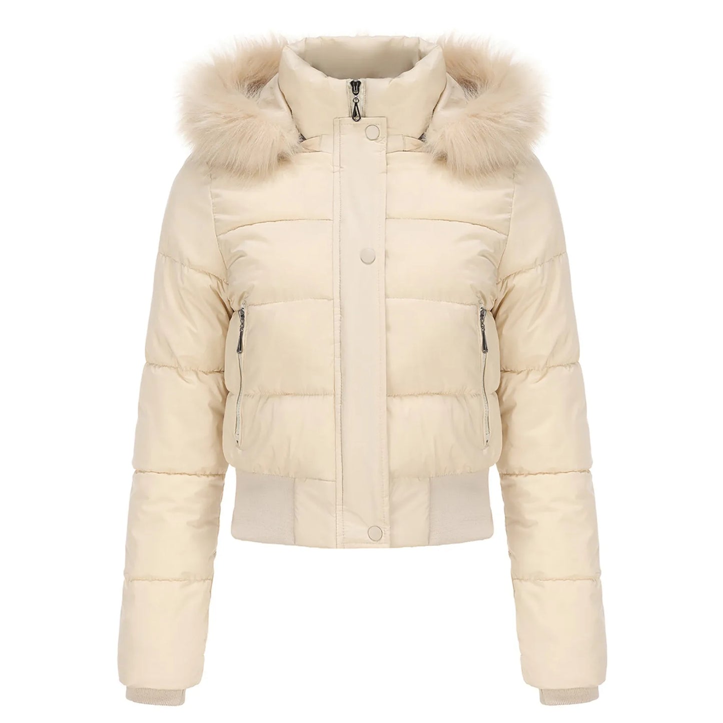 Short Coat With Detachable Hood