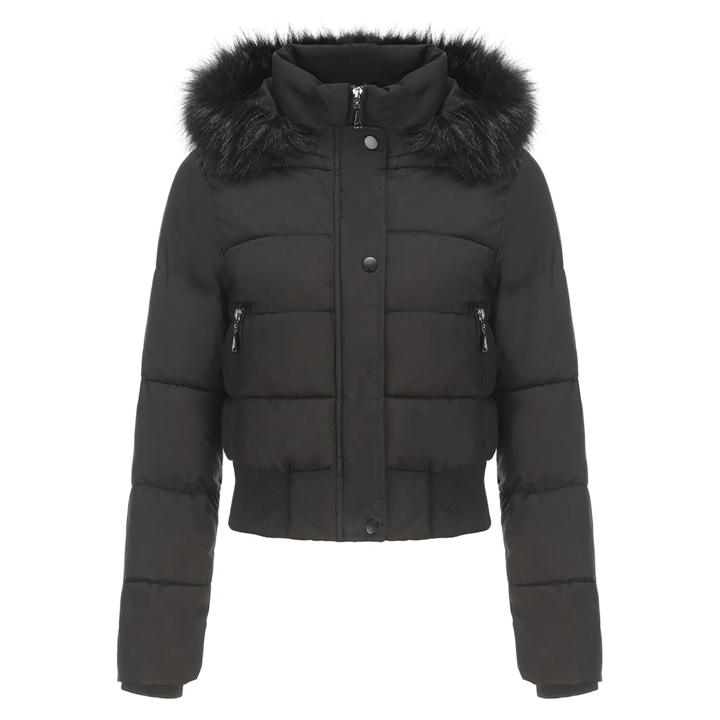 Short Coat With Detachable Hood