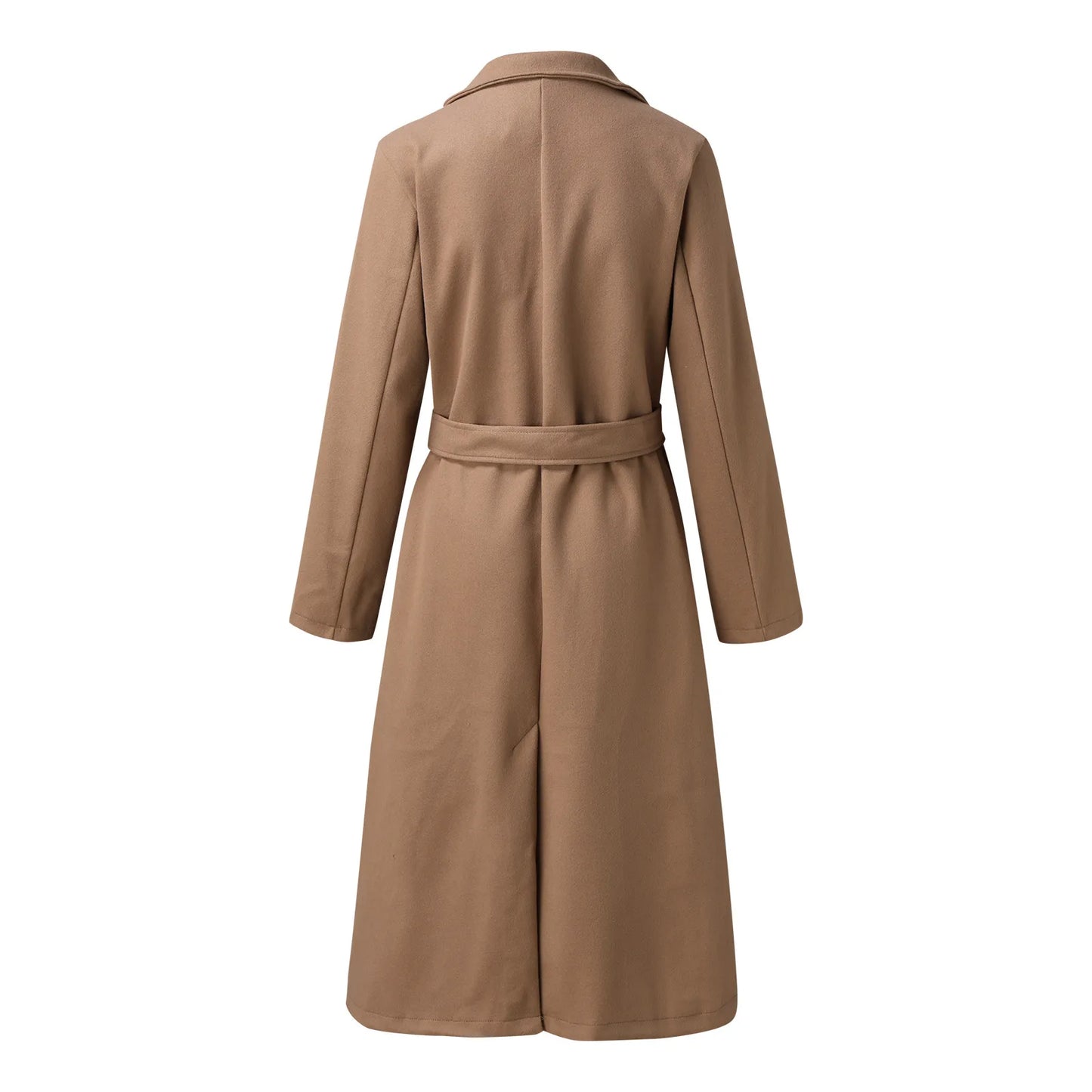 Women'S Faux Wool Thin Trench Coat