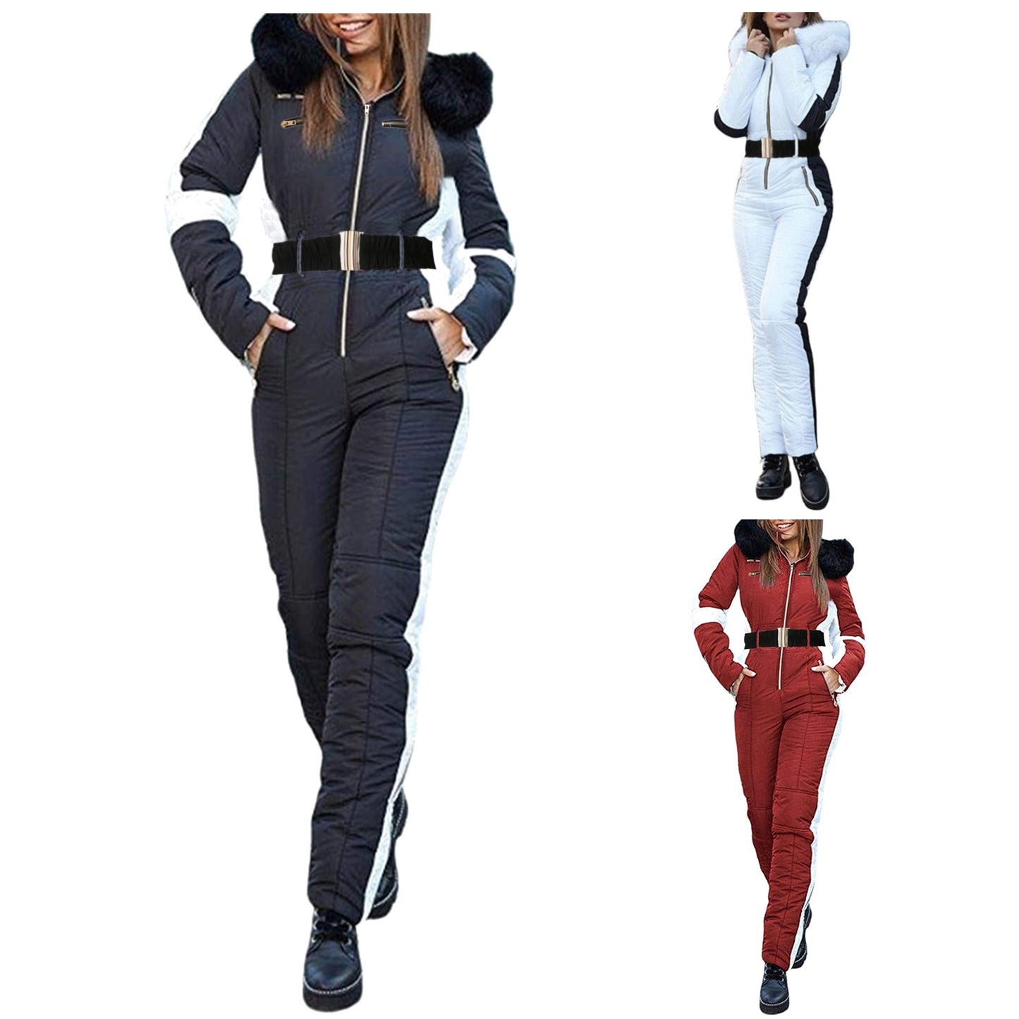 Women One Piece Ski Jumpsuit