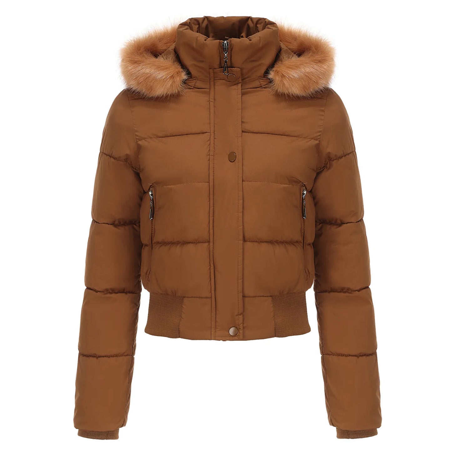 Short Coat With Detachable Hood