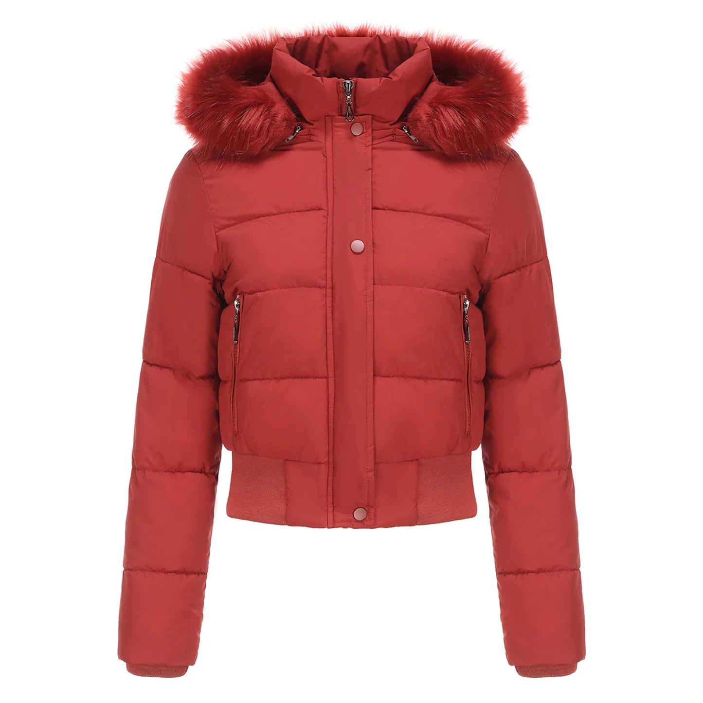 Short Coat With Detachable Hood