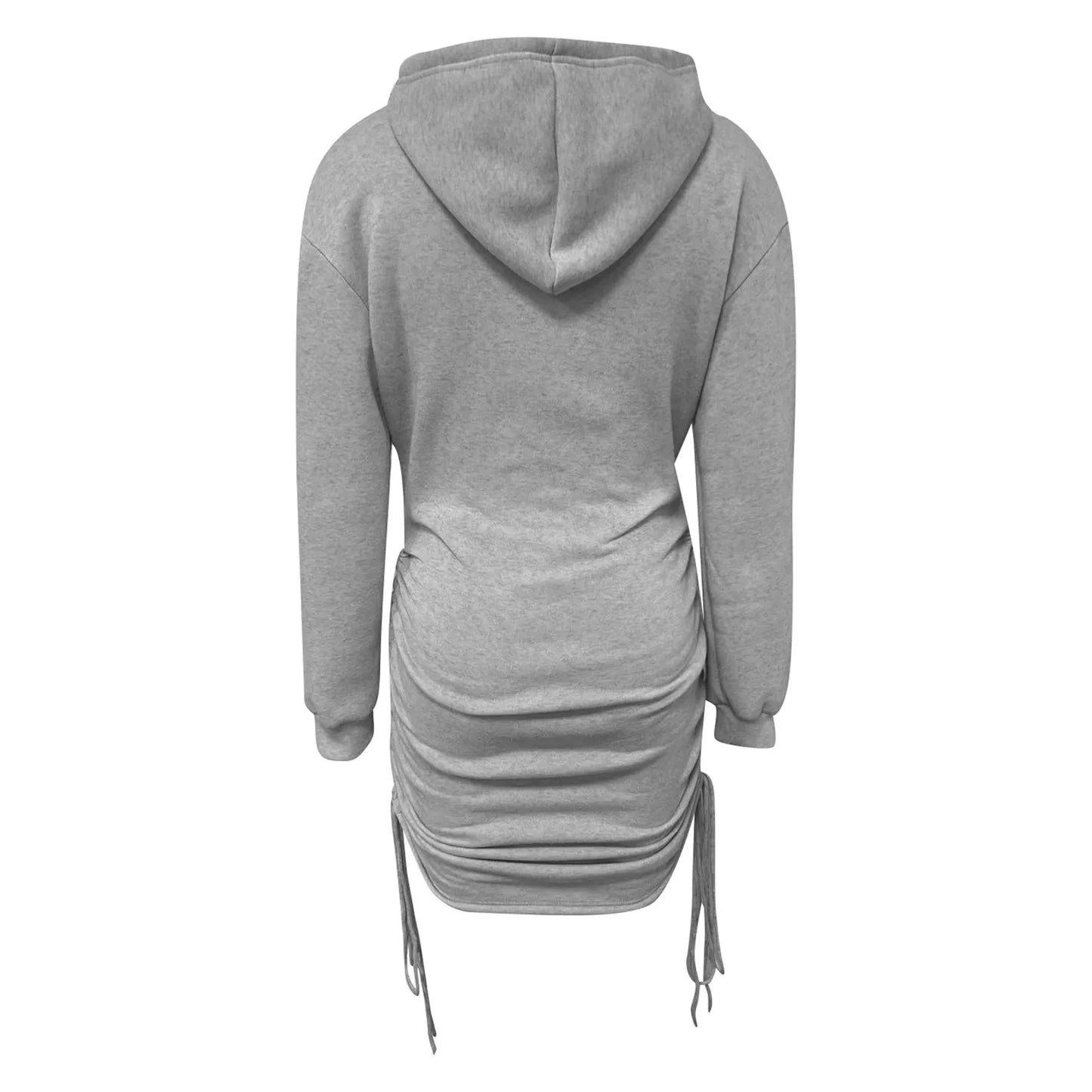 Long Sleeve Sweatshirt Hooded Dress