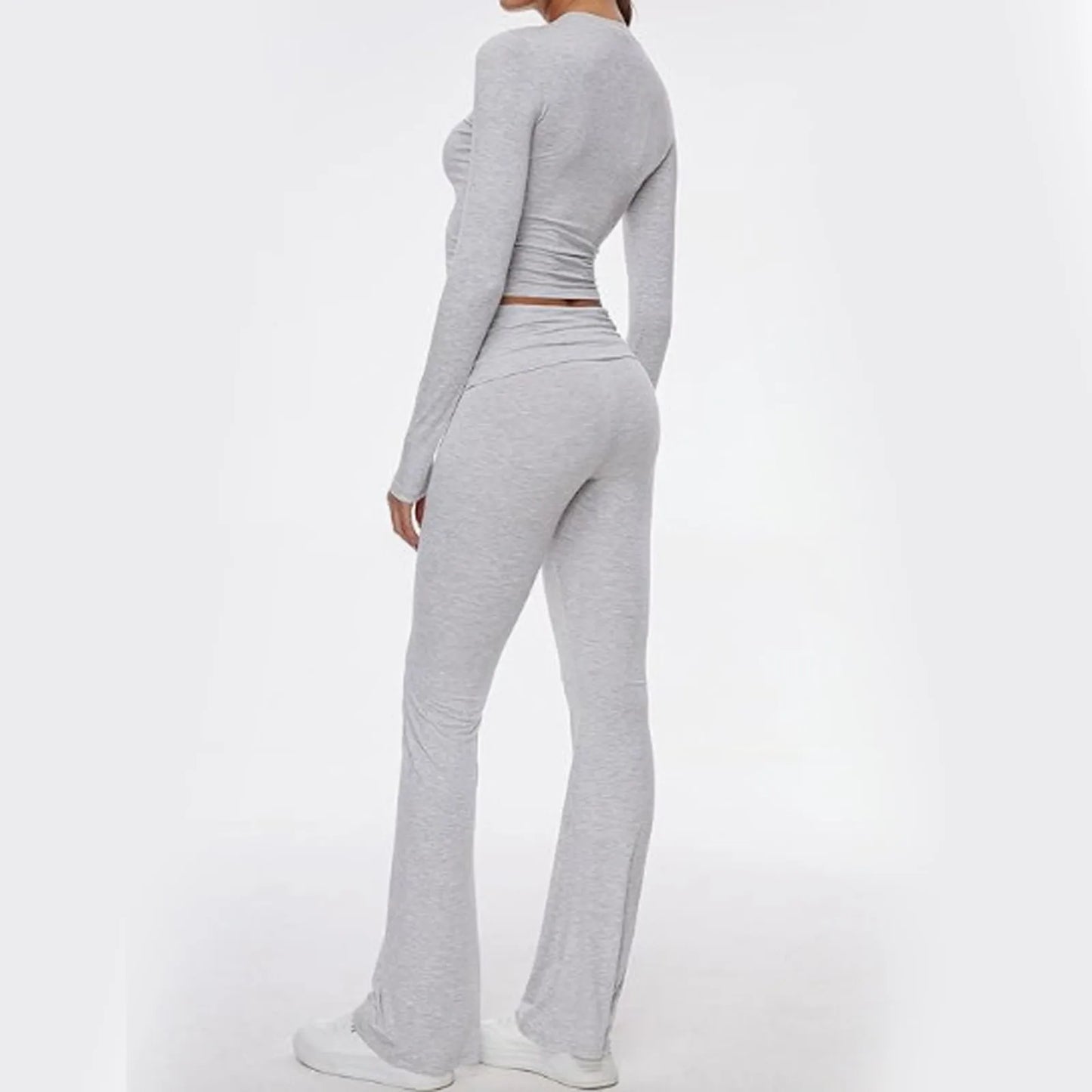 Low Rise Flare Pants 2 Piece Set