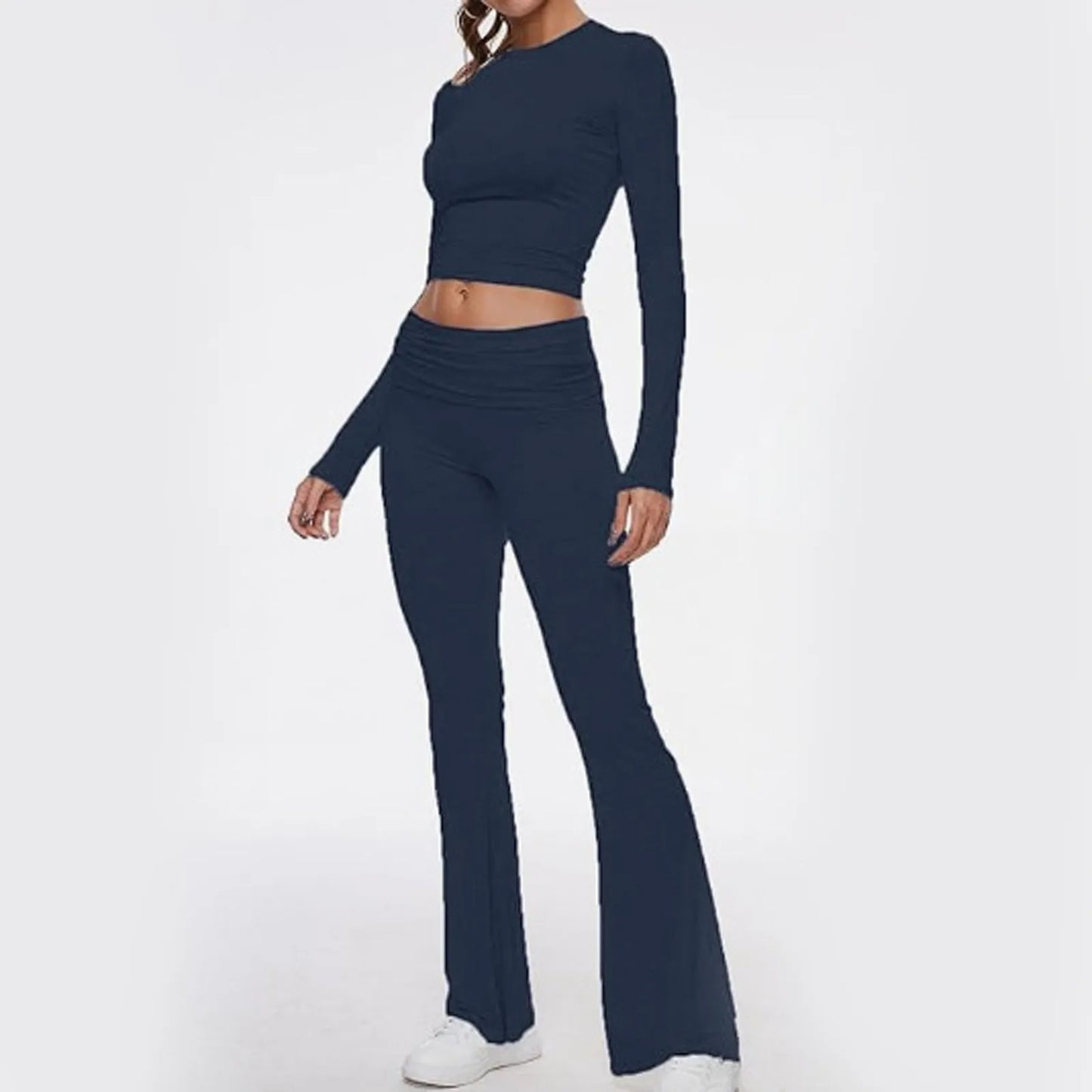 Low Rise Flare Pants 2 Piece Set