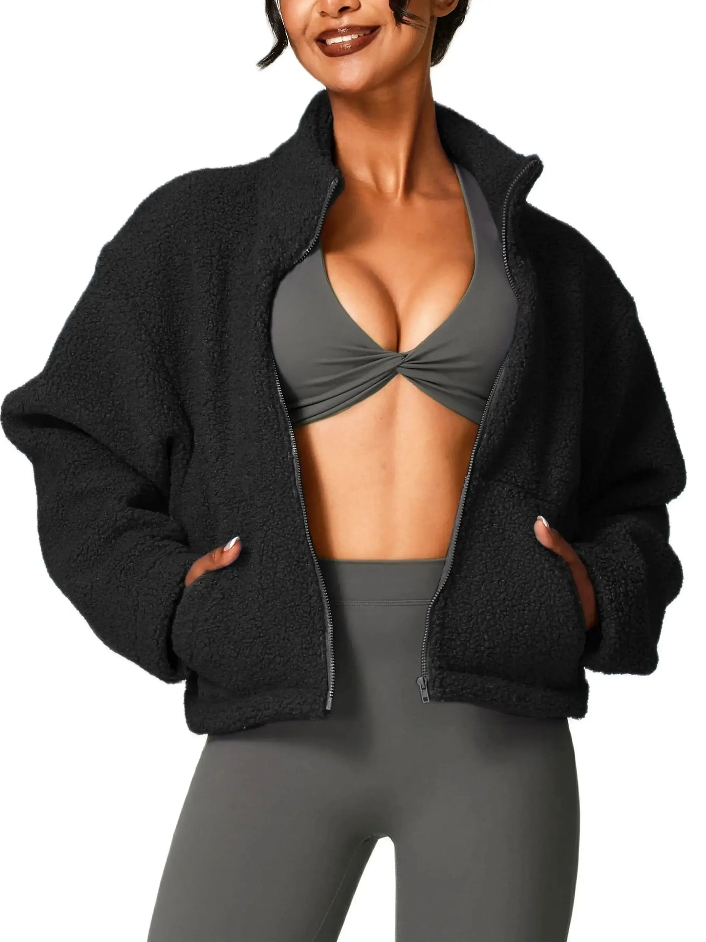 Women's Sherpa Cropped Jacket