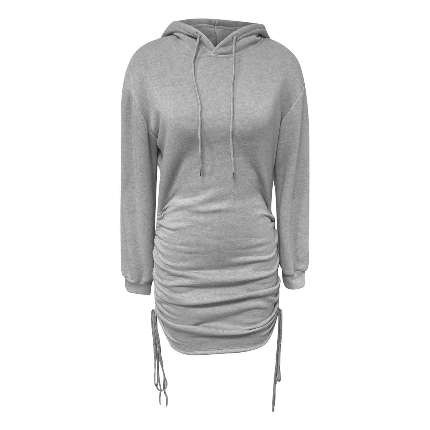 Long Sleeve Sweatshirt Hooded Dress